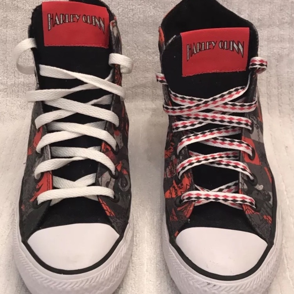 Harley Quinn High Top Converse Women's 8 Men's 6